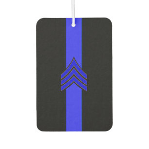 Police Sergeant Stripes Thin Blue Line Car Air Freshener