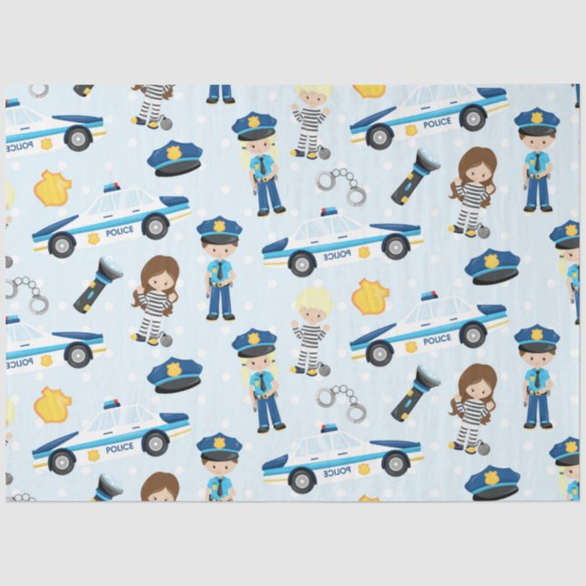 Police Series Design 1 Tissue Paper (Front)