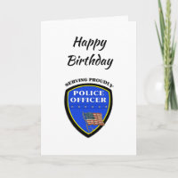 Police Serving Proudly Card