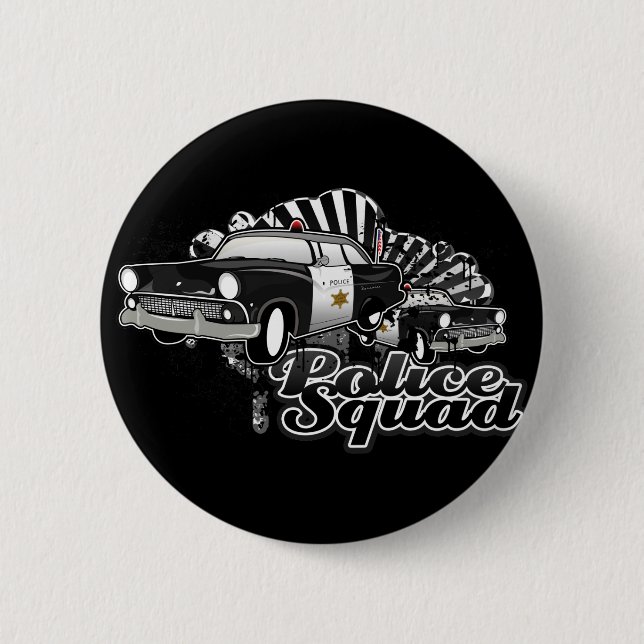 Police Squad 6 Cm Round Badge (Front)