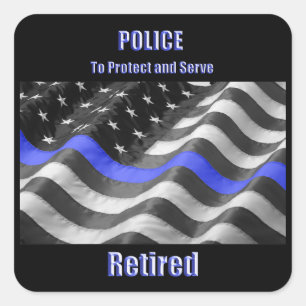 Police Square Sticker