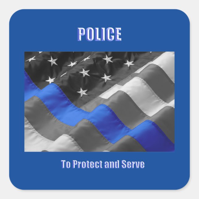 Police Square Sticker (Front)