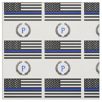 Police Style American Flag Custom Monogram