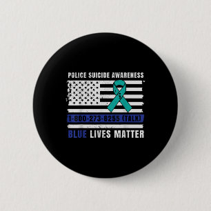Police Suicide Awareness Blue Lives Law Enforcemen 6 Cm Round Badge
