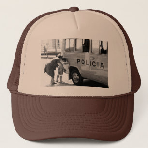 Police sun trucker hat