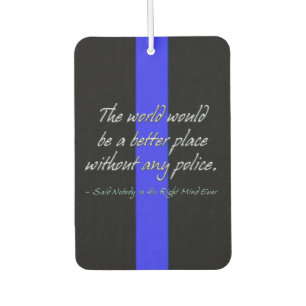 Police Supporter Thin Blue Line Car Air Freshener