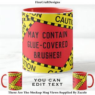 Police Tape Decoupage Custom BY03 Funny Craft Gift Mug