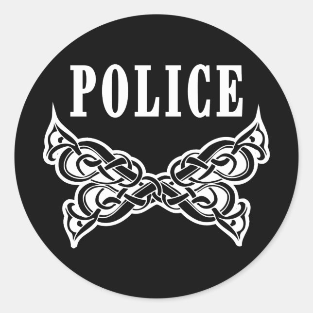 Police Tattoos and Personalised Gifts Classic Round Sticker (Front)
