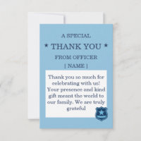 Police Thank You Card