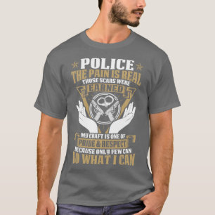 Police The Pain Is Real Proud Police T Shirts For 