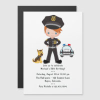 Police themed Ginger Boy Birthday Party