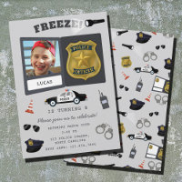 Police Themed Policeman Cop Badge Photo Birthday