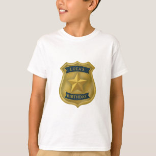 Police Themed Policeman Cop Birthday Boy T-Shirt