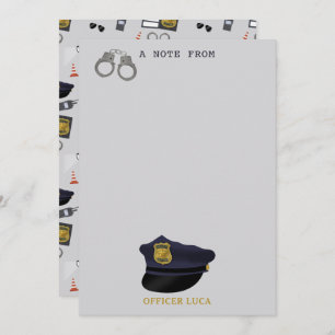 Police Themed Policeman Cop Boy Kids Card
