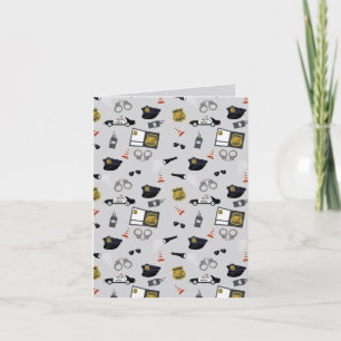 Police Themed Policeman Cop Pattern Card