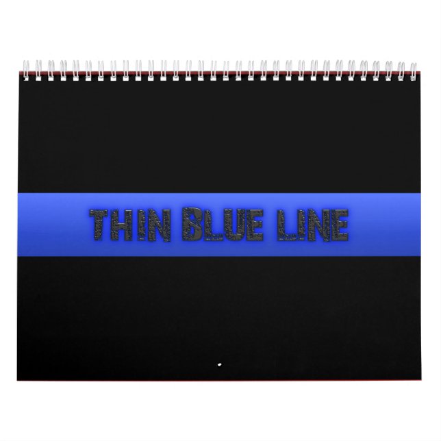 Police Thin Blue Line 3D Calendar (Cover)
