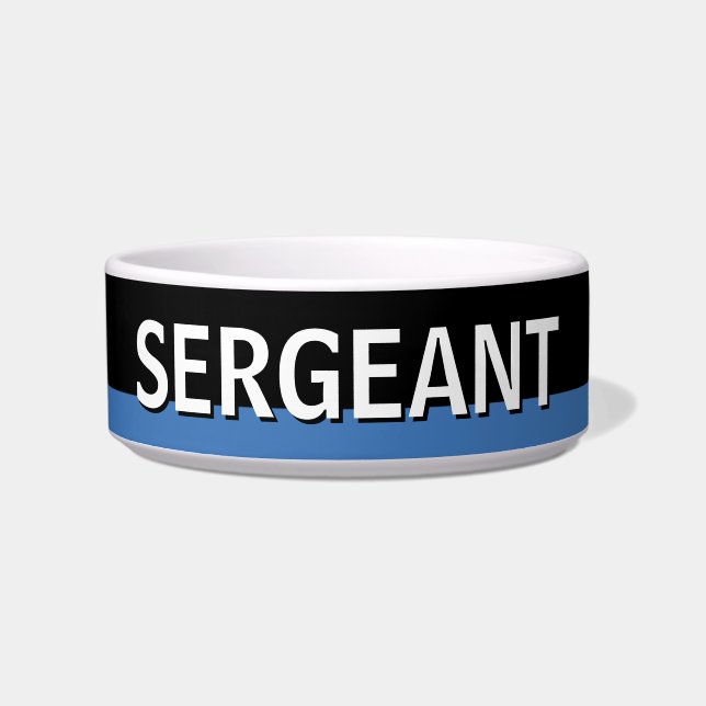 Police Thin Blue Line American Flag Officer Bowl (Front)