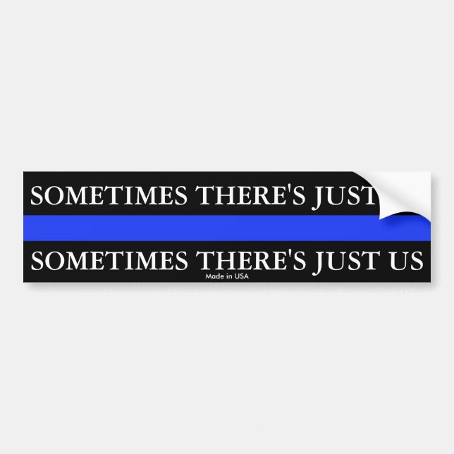 Police Thin Blue Line Bumper Sticker (Front)