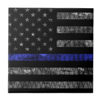 Police Thin Blue Line Flag