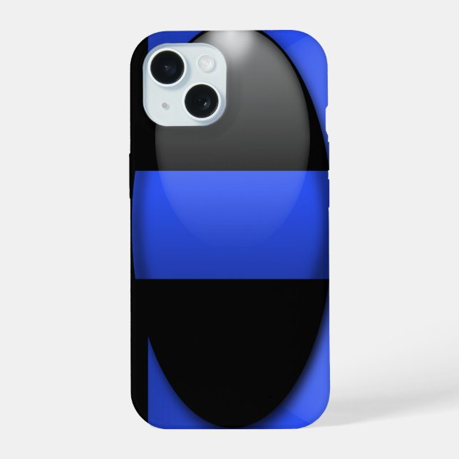 Police Thin Blue Line iPhone 15 Case (Back)