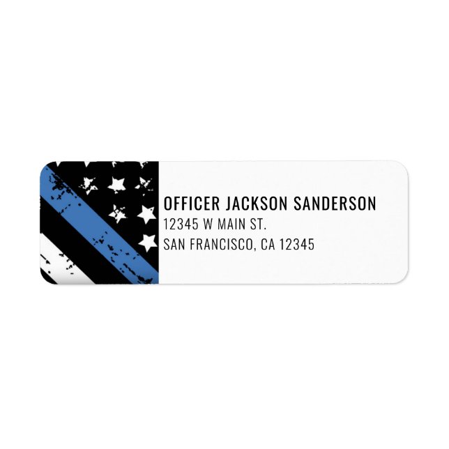 Police Thin Blue Line Law Enforcement Officer (Front)