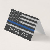 Police Thin Blue Line Law Enforcement Thank You Business Card (Front)