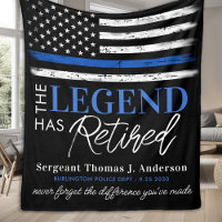 Police Thin Blue Line Legend Retired Retirement
