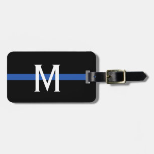Police Thin Blue Line Monogram Luggage Tag