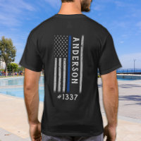 Police Thin Blue Line Personalised Badge Memorial