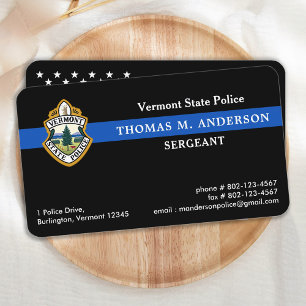 Police Thin Blue Line Premium Logo Law Enforcement Business Card