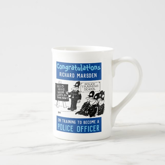 Police Training School Bone China Mug (Right)