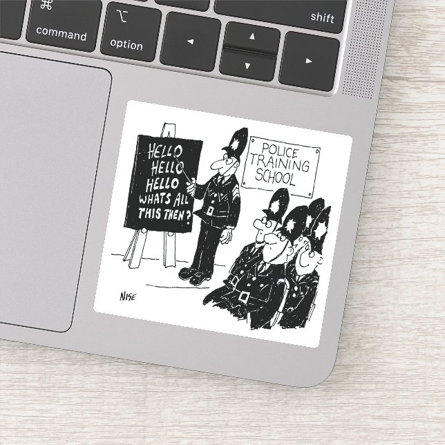 Police Training School Cartoon. (Detail)