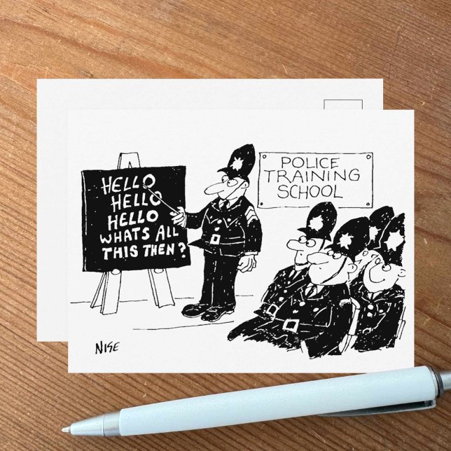 Police Training School Cartoon Postcard (Creator Uploaded)