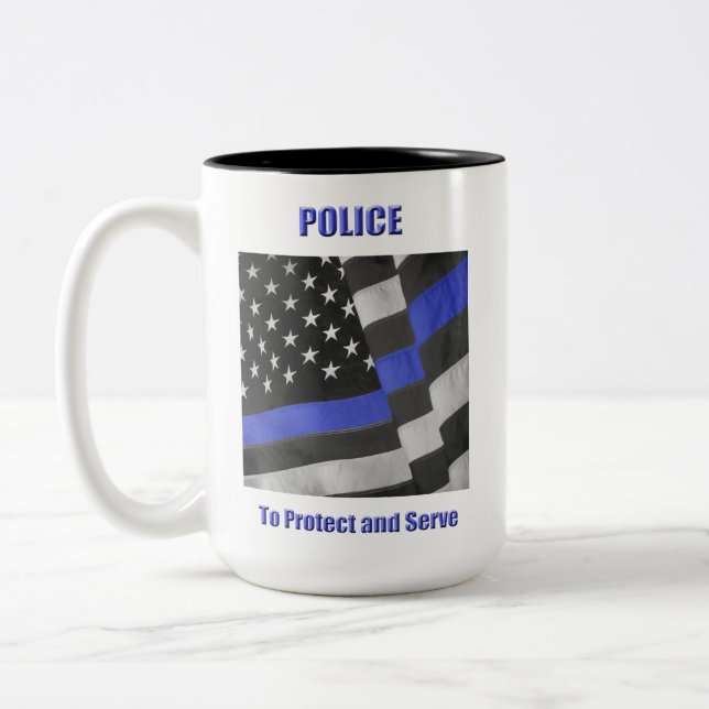 Police Two-Tone Coffee Mug (Left)