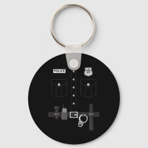 Police Uniform Halloween Kids Boys 1 Key Ring