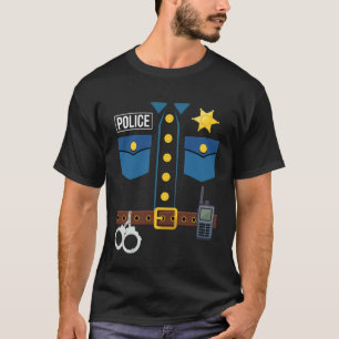 Police Uniform Officer Costume Halloween T-Shirt