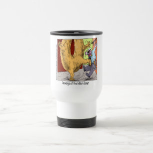 Police Vs Doughnut Funny Cartoon Travel Mug