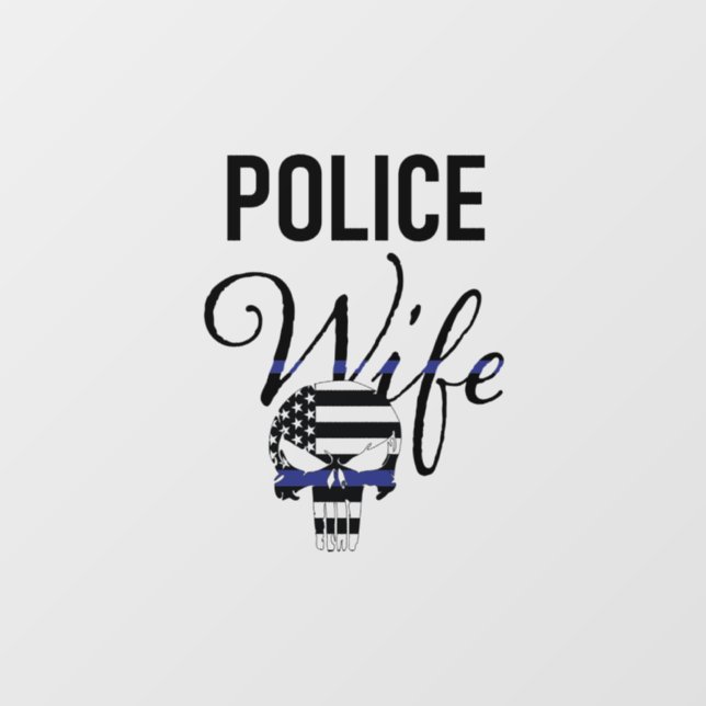 Police Wife Car Decal (Sheet)