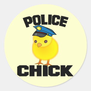 Police Woman Classic Round Sticker