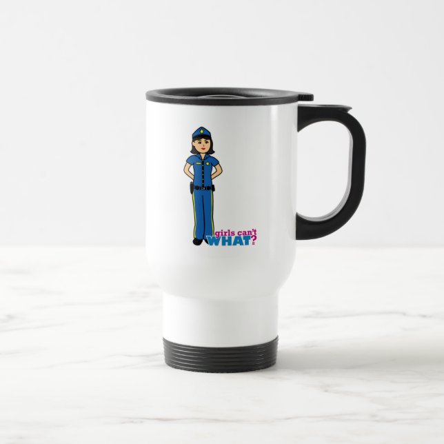 Police Woman - Medium Travel Mug (Right)