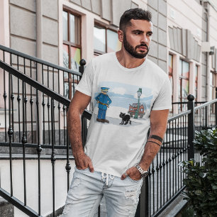 Policeman And A Black Cat T-Shirt