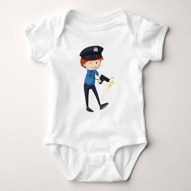 Policeman Baby Bodysuit (Front)