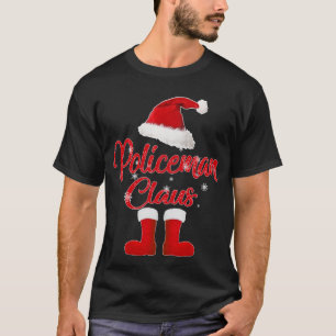policeman claus christmas family matching T-Shirt