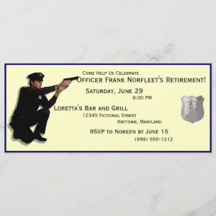 Policeman Custom Retirement Party Invitations
