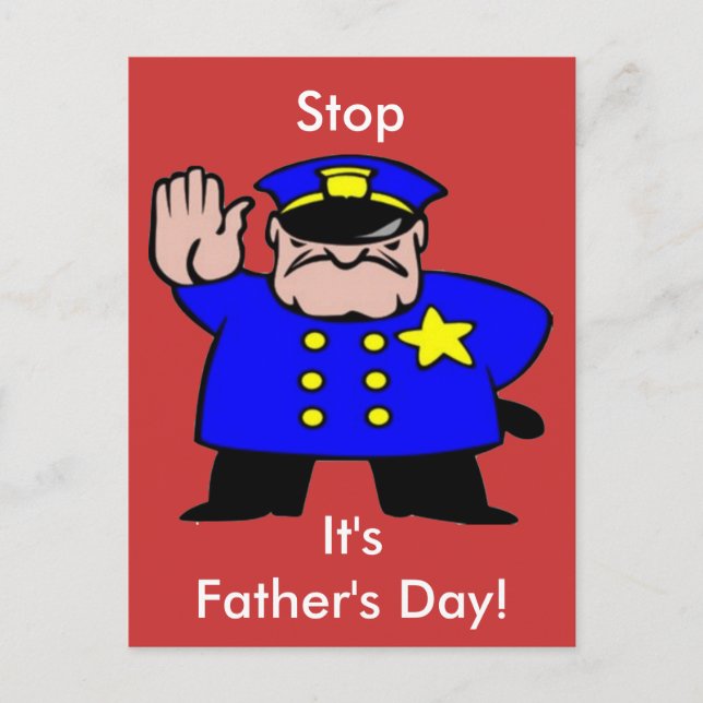 Policeman - Father's Day Postcard (Front)