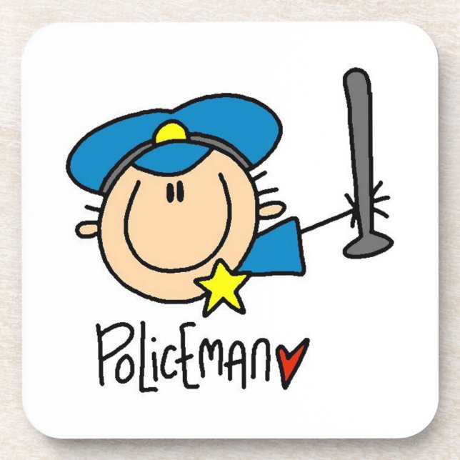 Policeman Occupation Coaster (Front)