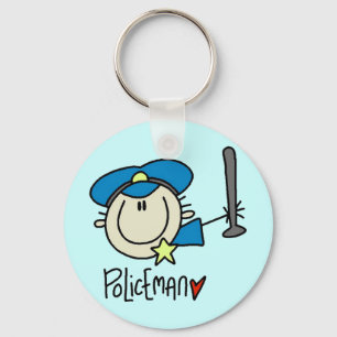 Policeman Occupation Key Ring