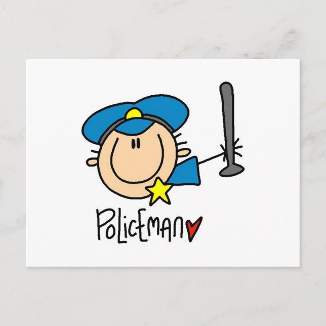 Policeman Occupation Postcard (Front)