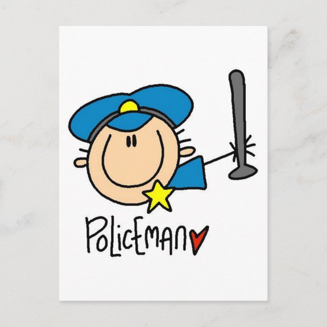 Policeman Occupation Postcard (Front)