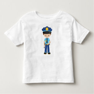 Policeman, Police Officer, Cop, Brown Hair Toddler T-Shirt